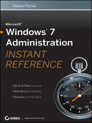 cover image of Microsoft Windows 7 Administration Instant Reference